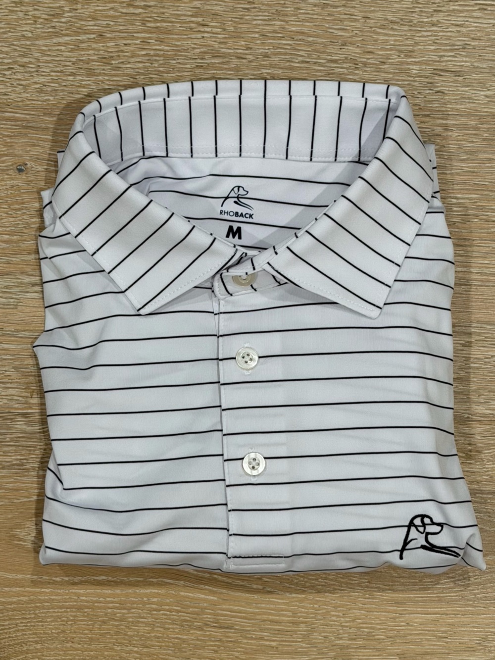 Rhoback Polo Shirt - White Captain Stripe